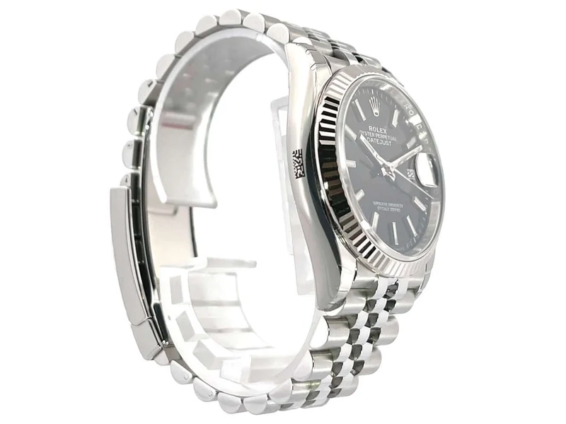 Rolex Datejust 36 Oystersteel Weißgold 126234 Schwarz Jubile-Band verklebt aus 2021