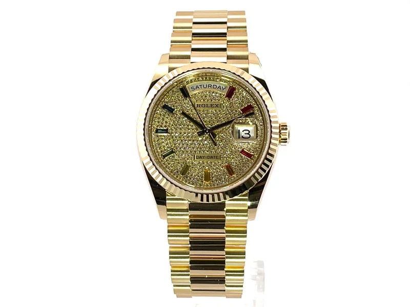 Rolex Day-Date 36 Gelbgold 128238 Pave Diamant