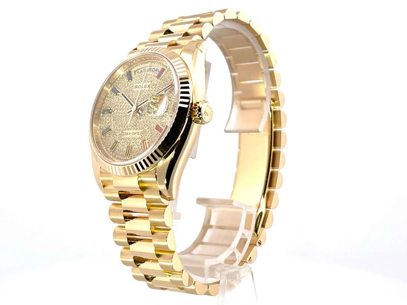 Rolex Day-Date 36 Gelbgold 128238 Pave Diamant