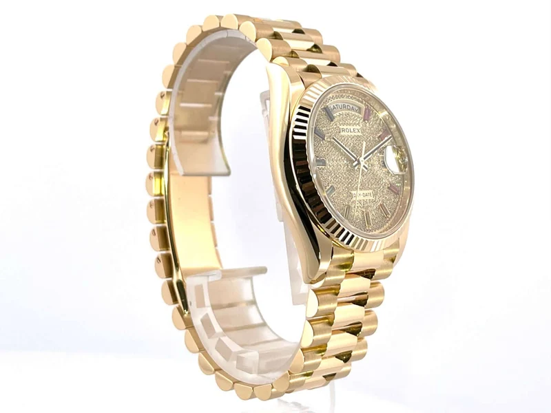 Rolex Day-Date 36 Gelbgold 128238 Pave Diamant