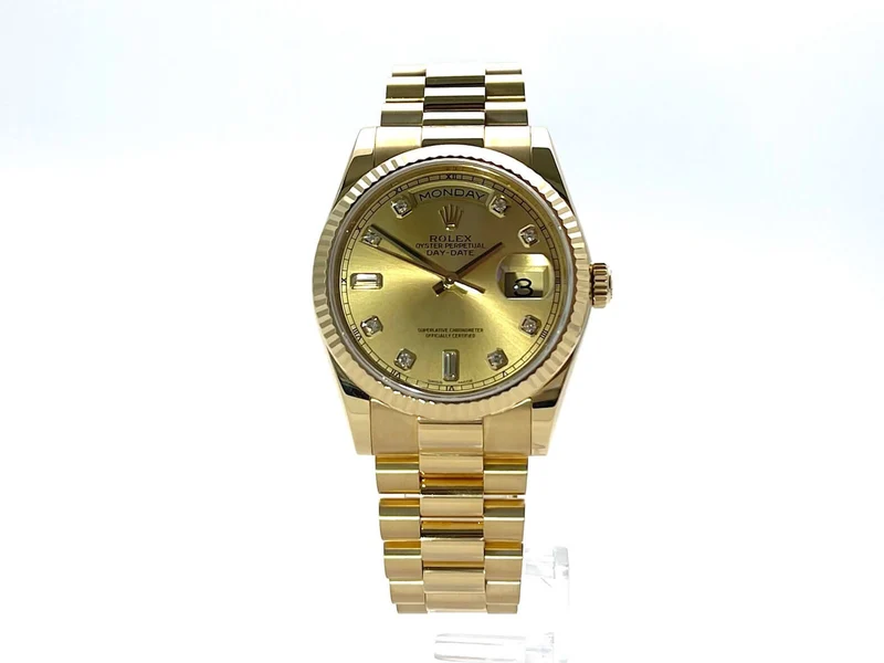 Rolex Day-Date 36 Gelbgold 118238 Champagner Dia aus 2017 LC100