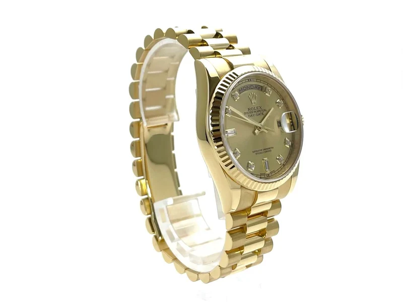 Rolex Day-Date 36 Gelbgold 118238 Champagner Dia aus 2017 LC100