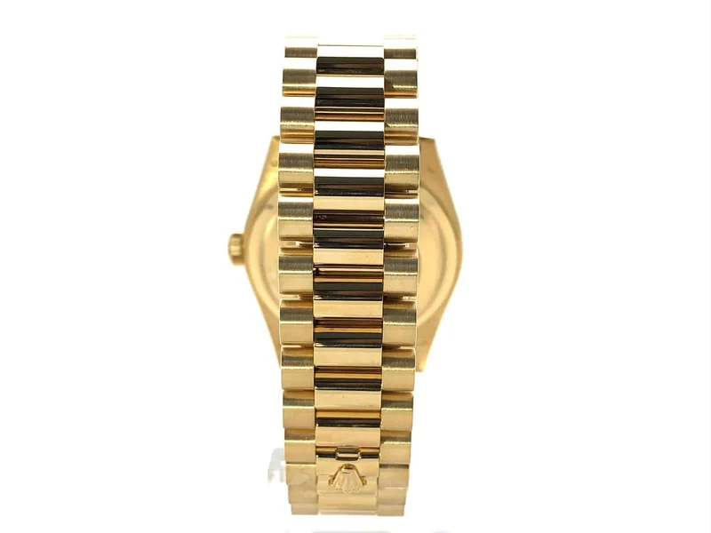 Rolex Day-Date 36 118238 Gelbgold Grün aus 2017 ungetragen