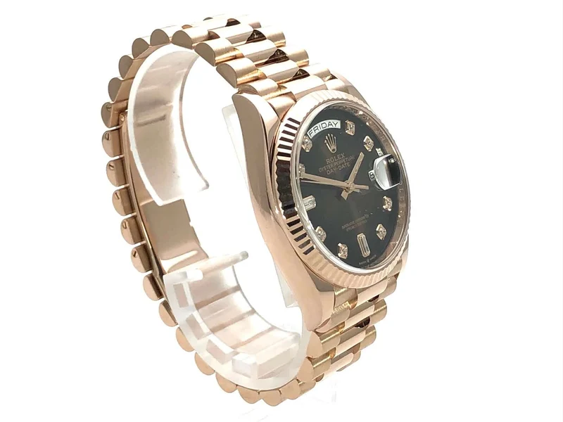 Rolex Day-Date 36 Everose-Gold 128235 Choco Diamant ungetragen aus 2019