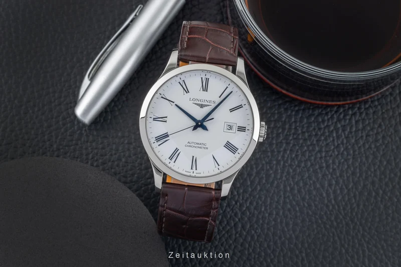 Longines Record steel automatic men's watch L2.821.4.11.2 LP: 2400EUR [2601544]