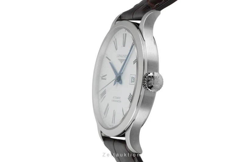 Longines Record steel automatic men's watch L2.821.4.11.2 LP: 2400EUR [2601544]