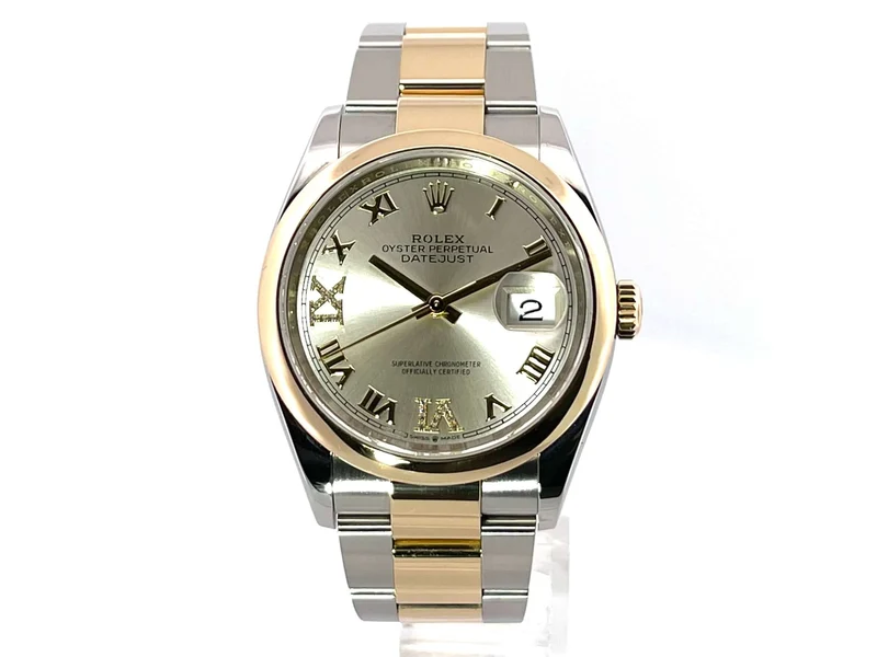 Rolex Datejust 36 126203 Silber R Diamant aus 2019 LC100