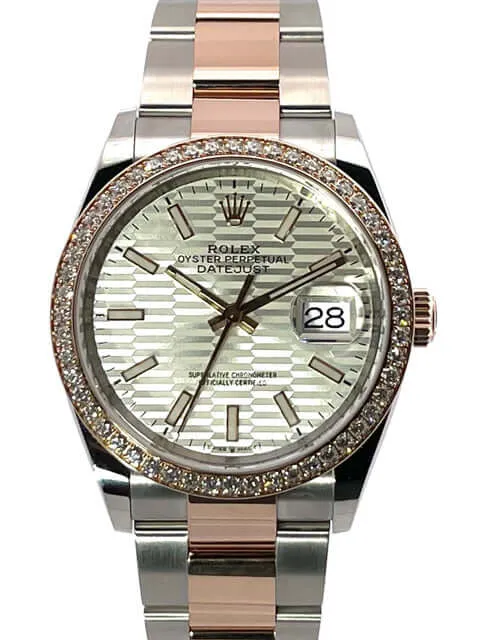 Rolex Datejust 36 126281RBR Silber Riffelmuster