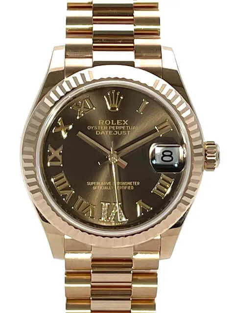Rolex Datejust 31 Everose-Gold 278275 Choco R DIA
