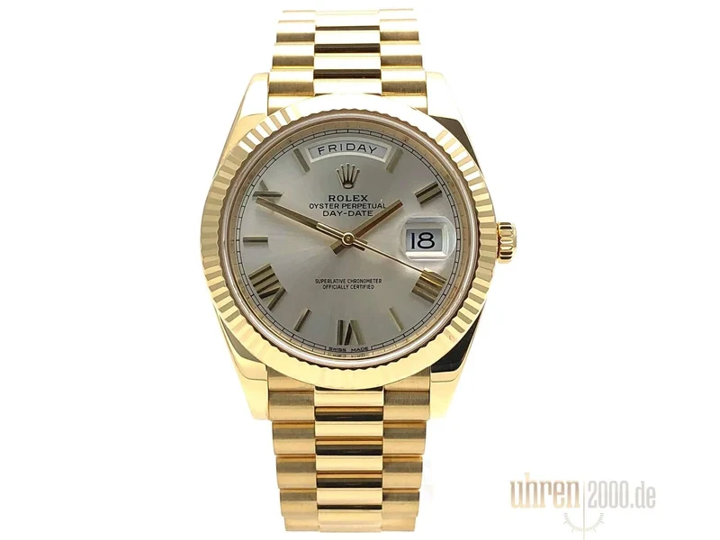 Rolex Day-Date 40 Gelbgold 228238 Silber aus 2018