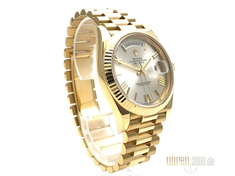 Rolex Day-Date 40 Gelbgold 228238 Silber aus 2018