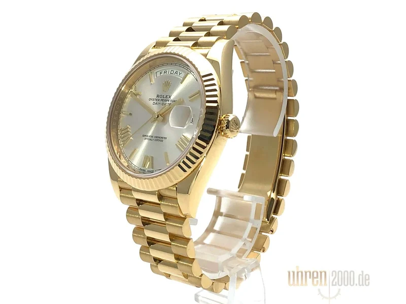 Rolex Day-Date 40 Gelbgold 228238 Silber aus 2018