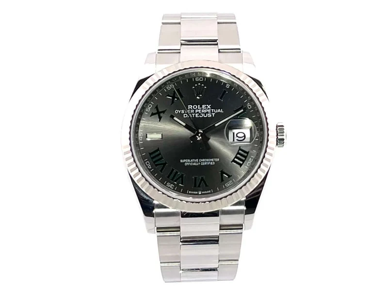 Rolex Datejust 36 Oystersteel Weißgold 126234 Schiefergrau Römisch