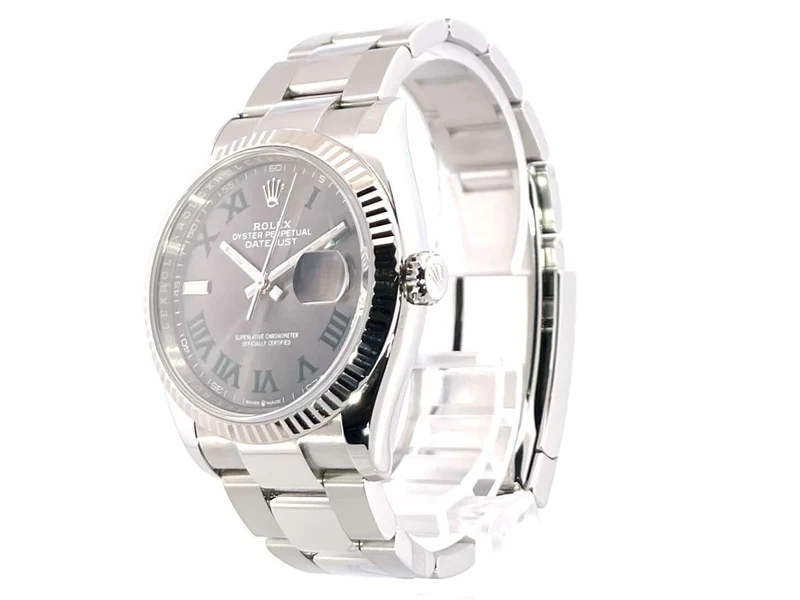 Rolex Datejust 36 Oystersteel Weißgold 126234 Schiefergrau Römisch