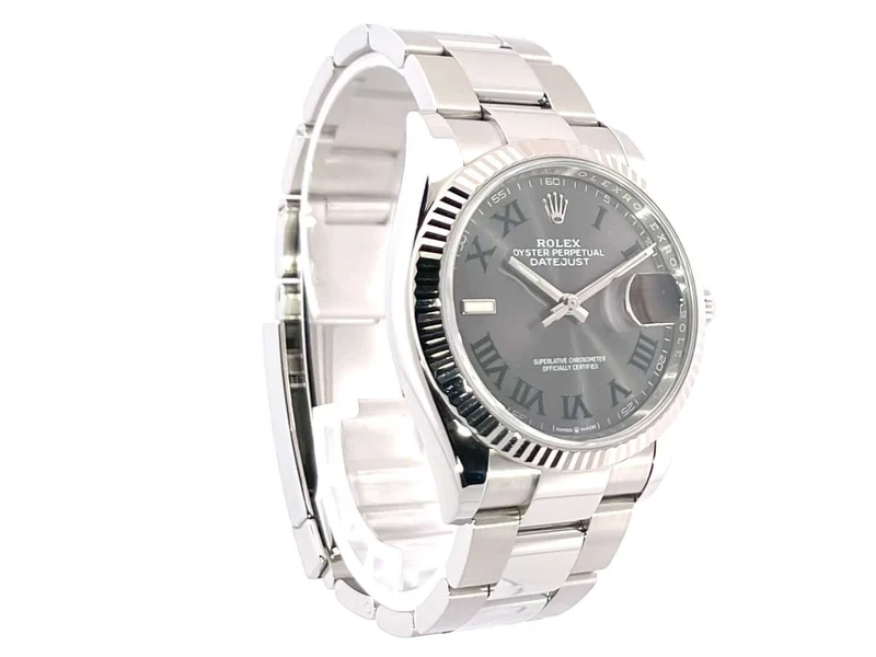 Rolex Datejust 36 Oystersteel Weißgold 126234 Schiefergrau Römisch