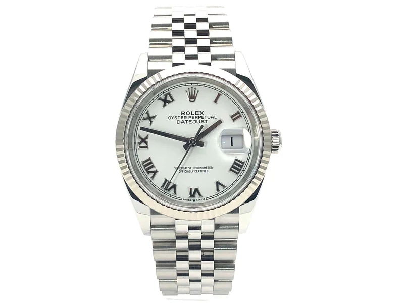 Rolex Datejust 36 Oystersteel Weißgold 126234 Weiß R Jubile LC100