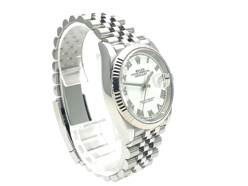 Rolex Datejust 36 Oystersteel Weißgold 126234 Weiß R Jubile LC100