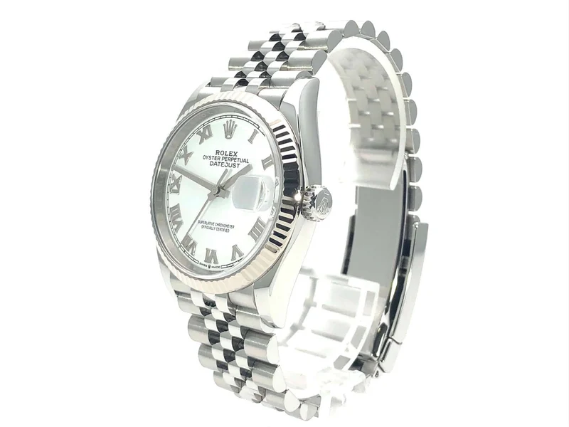 Rolex Datejust 36 Oystersteel Weißgold 126234 Weiß R Jubile LC100