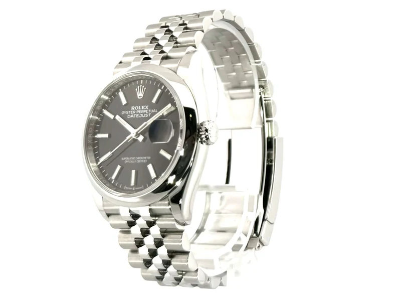 Rolex Datejust 36 Oystersteel 126200 Schwarz Jubile-Band