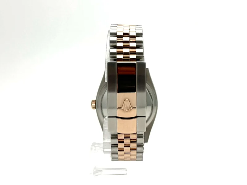 Rolex Datejust 36 Oystersteel Everose-Gold 126201 Silber Riffelmuster Jubile-Band