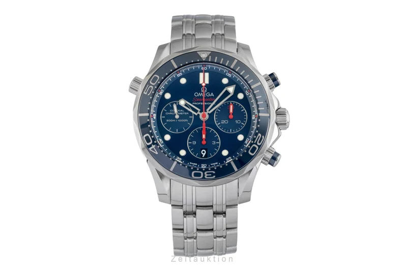Omega Seamaster chronograph steel automatic men's watch 212.30.44.50.03.001 LP: 9300EUR [2601280]