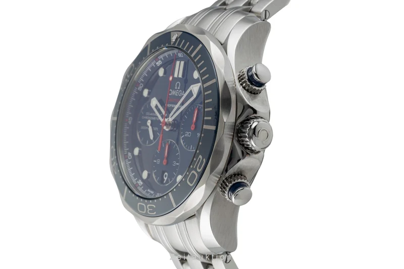 Omega Seamaster chronograph steel automatic men's watch 212.30.44.50.03.001 LP: 9300EUR [2601280]