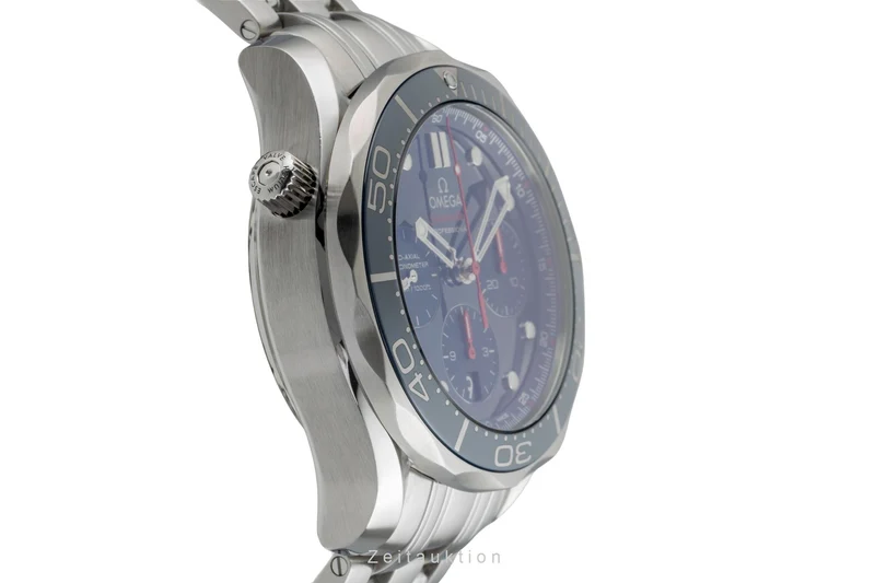 Omega Seamaster chronograph steel automatic men's watch 212.30.44.50.03.001 LP: 9300EUR [2601280]