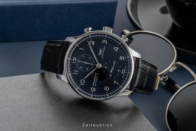 IWC Portugieser chronograph steel automatic men's watch IW371609 LP: 9100EUR [2601204]