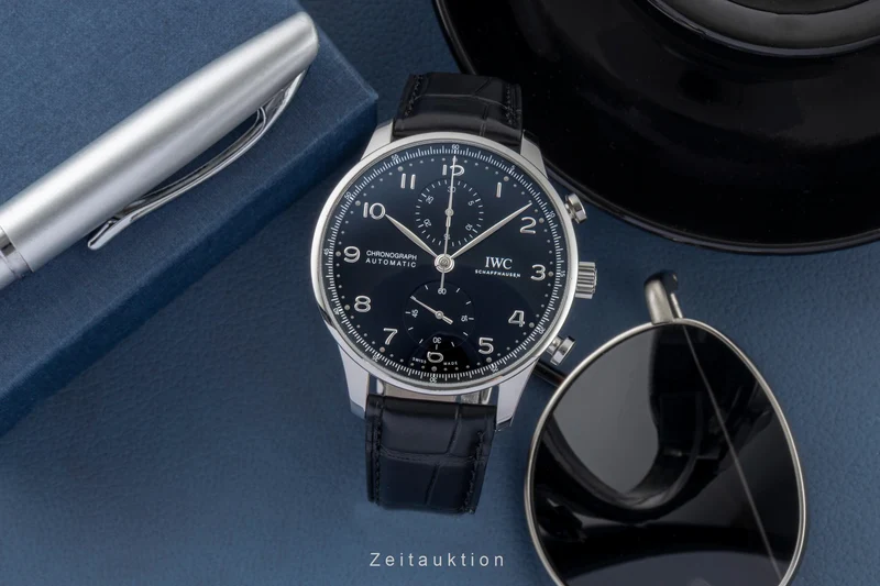 IWC Portugieser chronograph steel automatic men's watch IW371609 LP: 9100EUR [2601204]