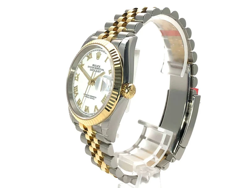 Rolex Datejust 36 126233 Weiß Römisch ungetragen 2019 Jubile-Band
