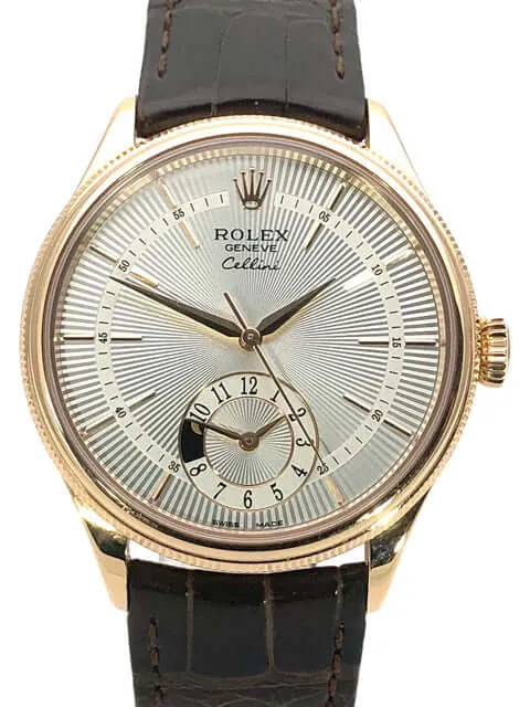 Rolex Cellini Dual Time 50525 Silber aus 2015 D-Papiere