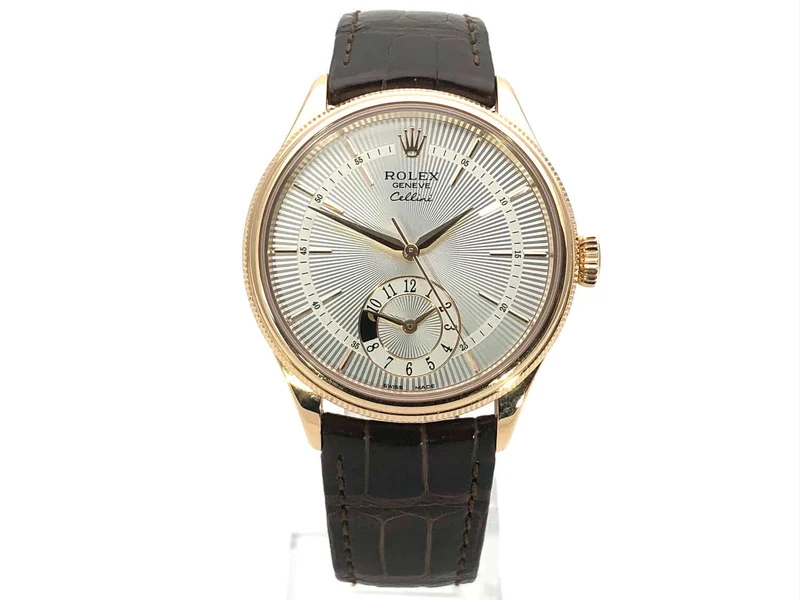 Rolex Cellini Dual Time 50525 Silber aus 2015 D-Papiere