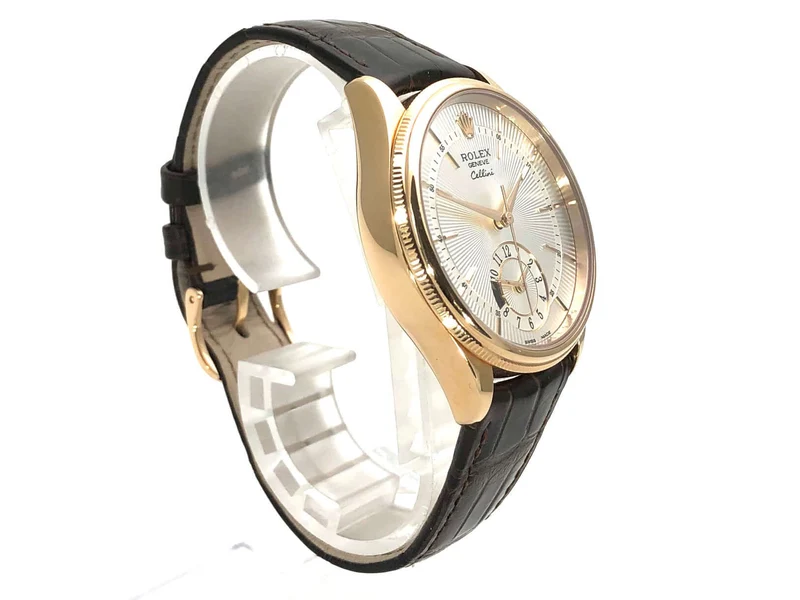 Rolex Cellini Dual Time 50525 Silber aus 2015 D-Papiere