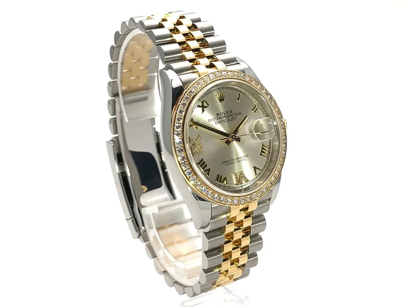 Rolex Datejust 36 126283RBR Diamantlünette Silber R Diamant Jubile-Band 2019 LC100