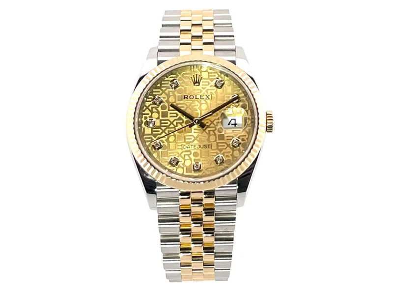 Rolex Datejust 36 Oystersteel Gelbgold 126233 Champagner Jubile Diamant Jubile-Band
