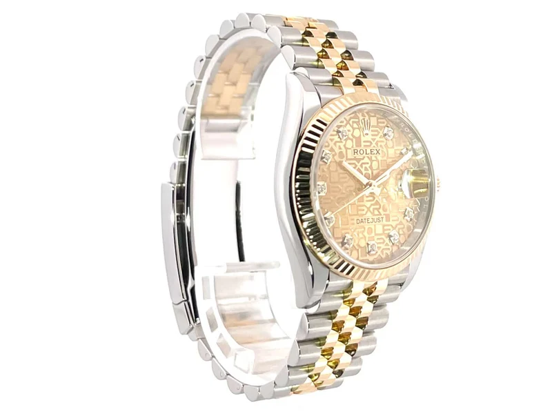 Rolex Datejust 36 Oystersteel Gelbgold 126233 Champagner Jubile Diamant Jubile-Band