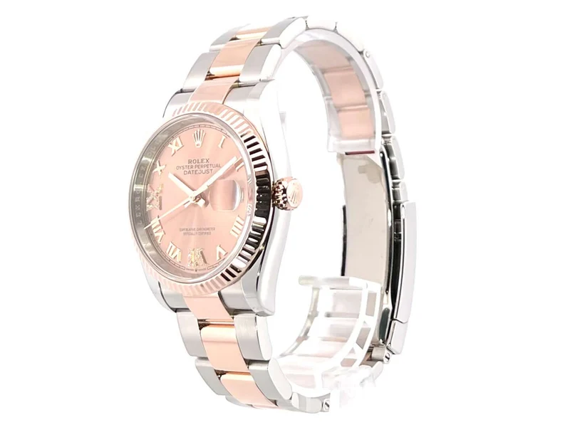 Rolex Datejust 36 Oystersteel Everose-Gold 126231 Pink Römisch Diamant