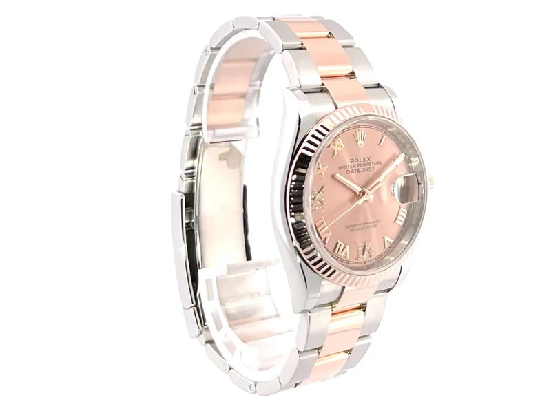 Rolex Datejust 36 Oystersteel Everose-Gold 126231 Pink Römisch Diamant