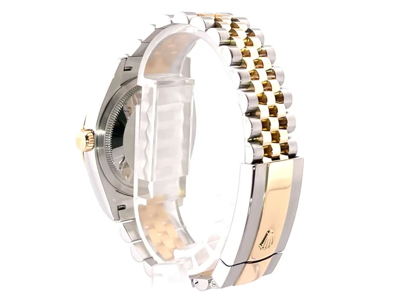 Rolex Datejust 36 Oystersteel Gelbgold 126233 Weiß Jubile-Band