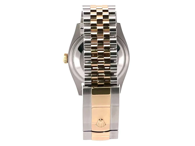 Rolex Datejust 36 Oystersteel Gelbgold 126233 Weiß Jubile-Band