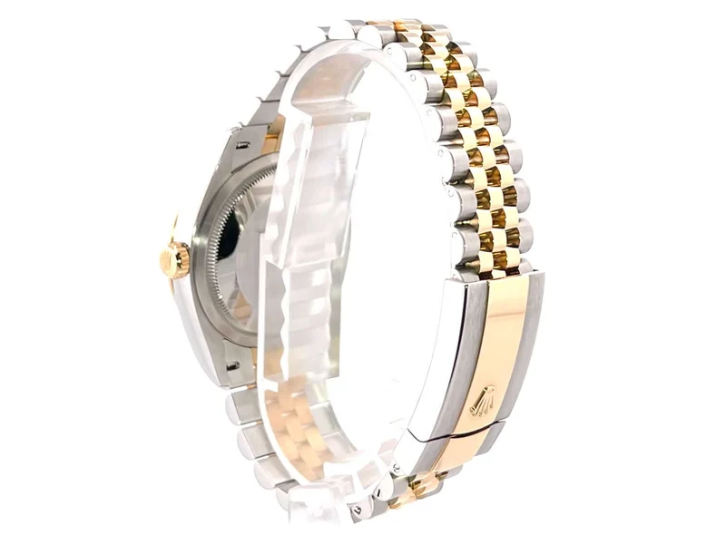 Rolex Datejust 36 Oystersteel - Gelbgold 126233 Golden Palmenmuster Jubile-Band