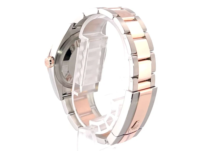 Rolex Datejust 36 Oystersteel - Everose-Gold 126231 Silber Riffelmuster Diamant