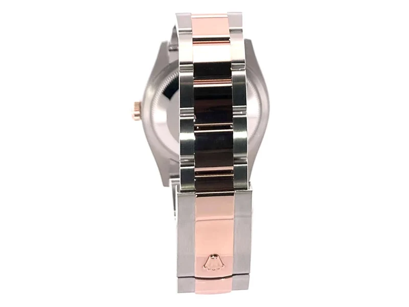 Rolex Datejust 36 Oystersteel - Everose-Gold 126231 Silber Riffelmuster Diamant