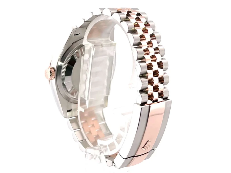 Rolex Datejust 36 Oystersteel - Everose-Gold 126231 Silber Riffelmuster Jubile-Band