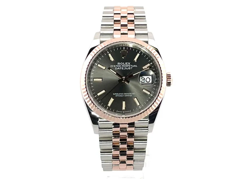 Rolex Datejust 36 Oystersteel Everose-Gold 126231 Rhodium Jubile-Band