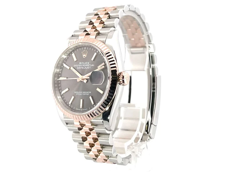 Rolex Datejust 36 Oystersteel Everose-Gold 126231 Rhodium Jubile-Band