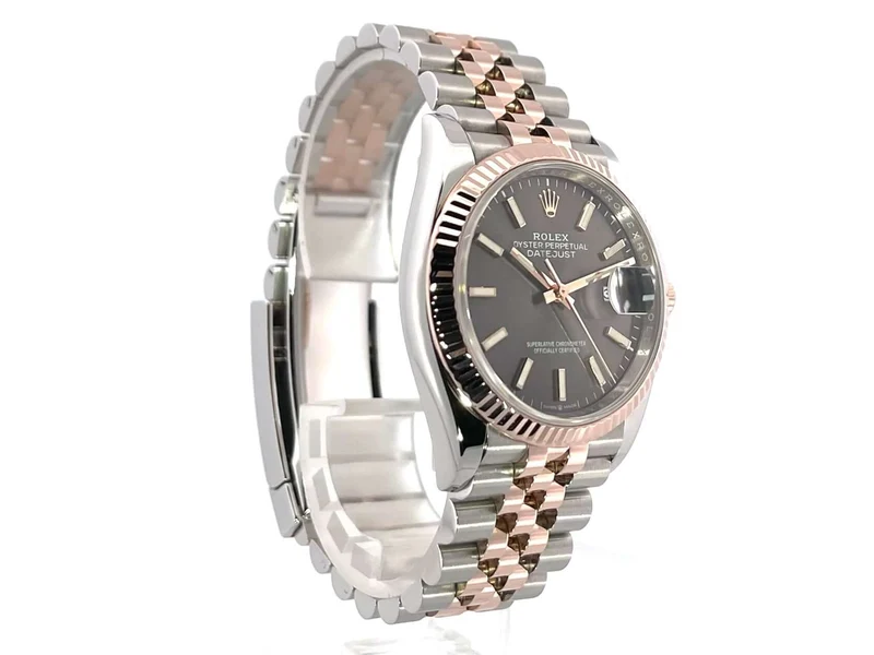 Rolex Datejust 36 Oystersteel Everose-Gold 126231 Rhodium Jubile-Band