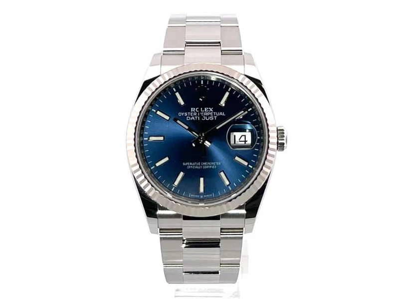 Rolex Datejust 36 Oystersteel Weißgold 126234 Blau