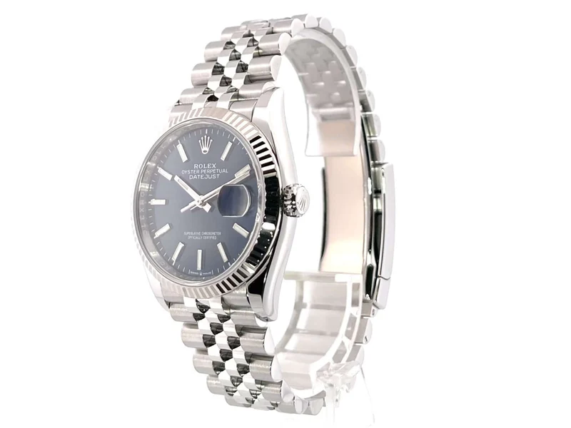Rolex Datejust 36 Oystersteel Weißgold 126234 Blau Jubile-Band