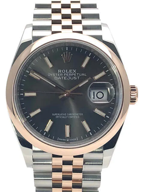 Rolex Datejust 36 126201 Rhodium Index Jubile-Band aus 2019 ungetragen